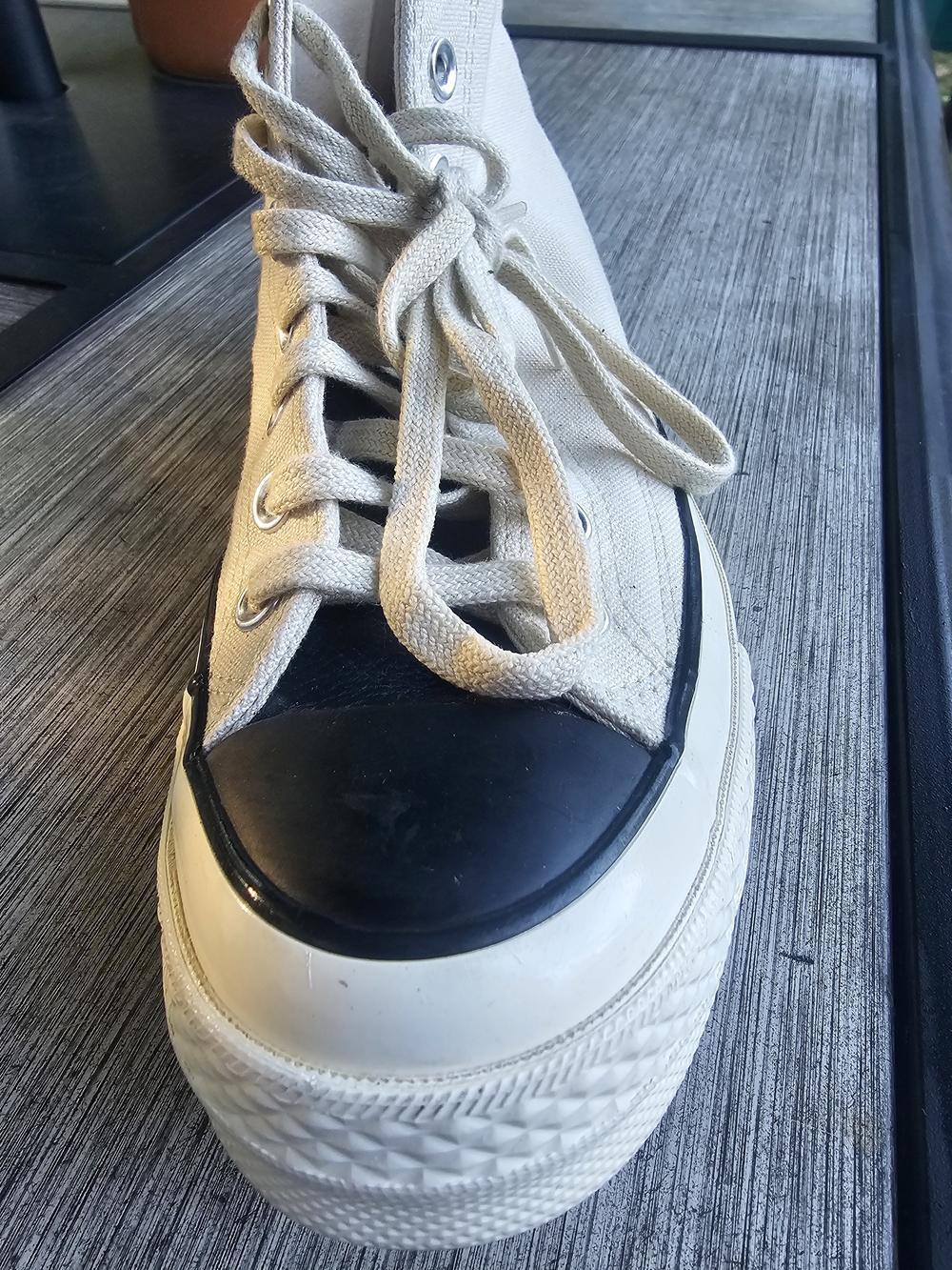 Converse x Fear of God Essentials Chuck 70 Hi Natural Ivory Size Men 7 /Womens 9 - Picture 10 of 14